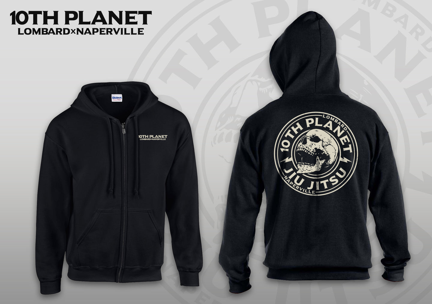 10th Planet Core Skull Zip Sweater