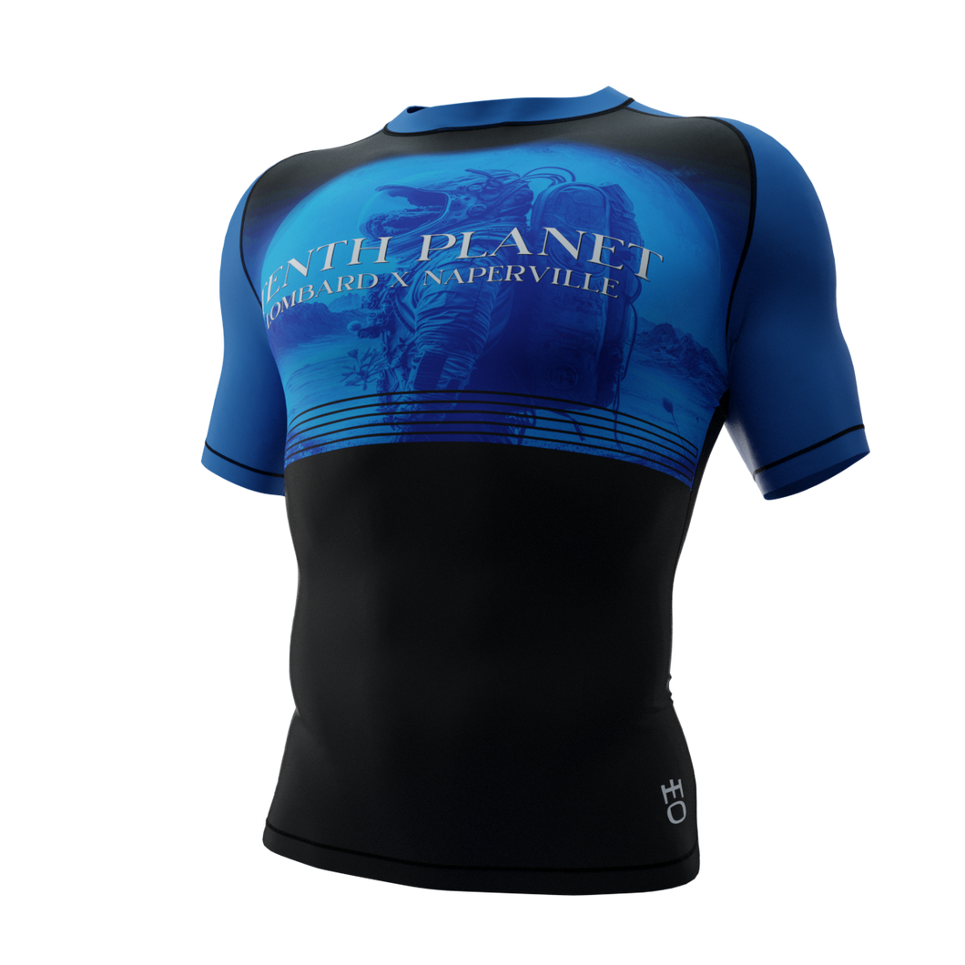 Space Explorers Ranked Rash Guard Blue