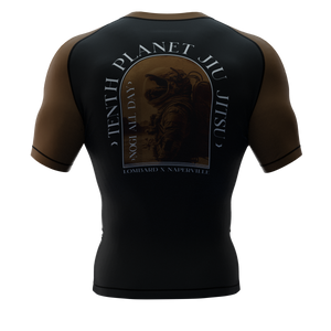 Space Explorers Ranked Rash Guard Brown