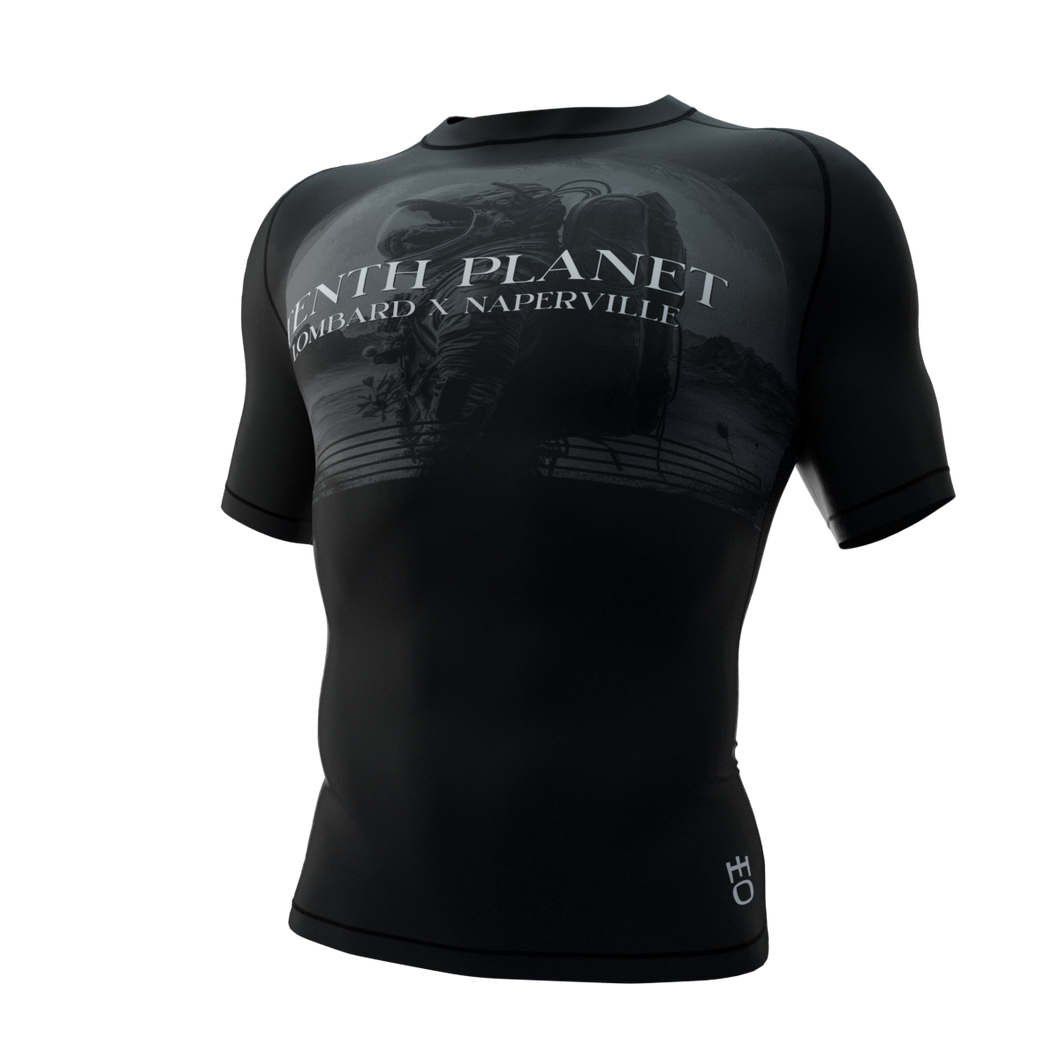 Space Explorers Ranked Rash Guard Black